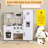 Role Play Wooden Kitchen Set for Kids, Modern Pretend Play Kitchen with Realistic Sounds & Storage, Complete Chef Toy for Toddlers & Preschoolers, Perfect Christmas Birthday Gift-103064185