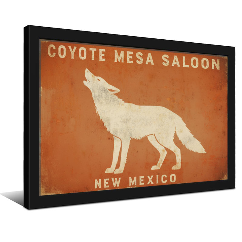 Animaux Coyote Mesa Saloon, Nouveau-Mexique, Wrapped Canvas, Ne s’applique pas, H 24 po x l 36 po