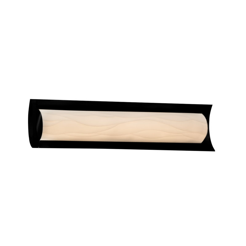 Barre d'éclairage de salle de bain 1 lumière DEL Riskin, Noir mat