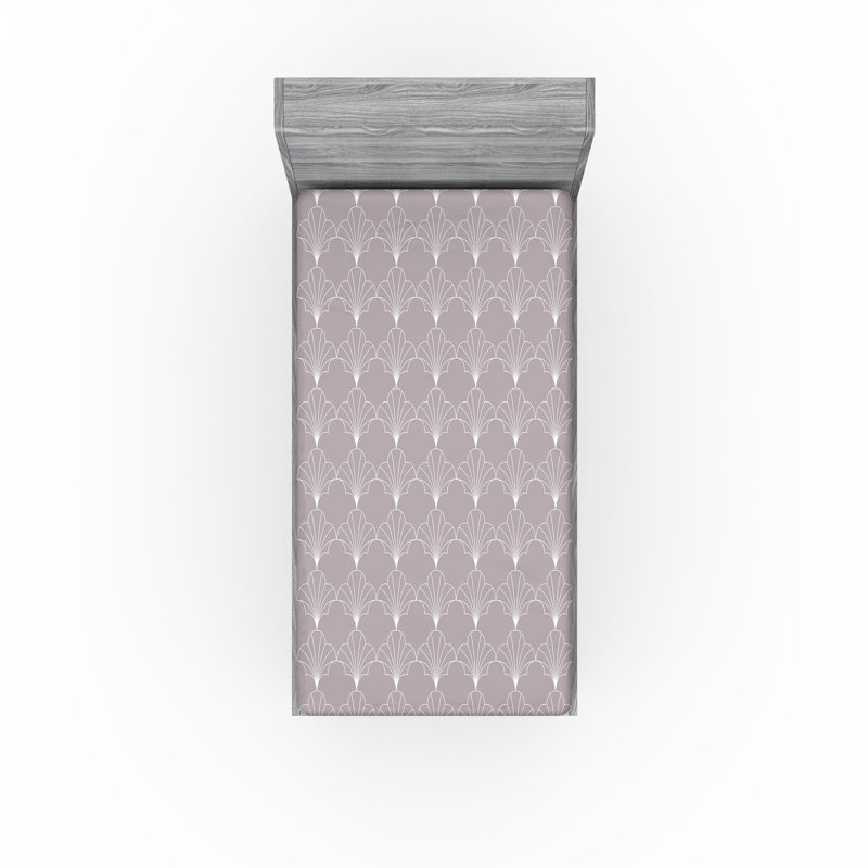  Ensemble de draps-housses pour chambre d'amis, Simple TG, Taupe / Blanc