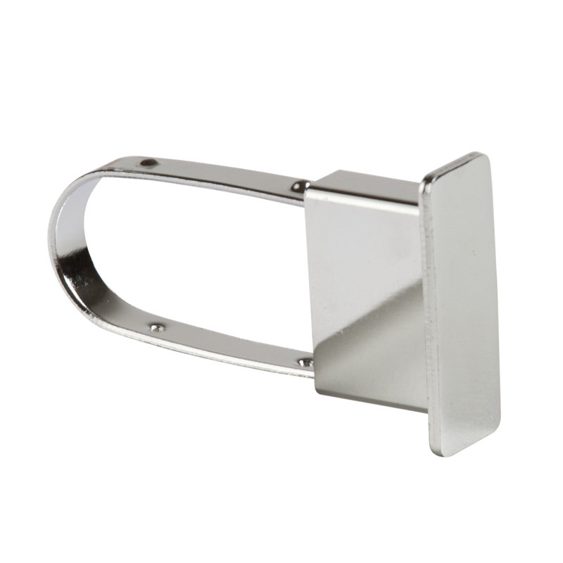 Extended End Cap for Rectangular Tubing, Chrome