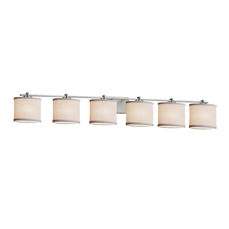 Textile 6 - Light Dimmable Bath Bar, White, Dark Bronze, GU24/15W/Dimmable