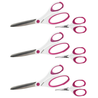 Ensemble de ciseaux en tissu Comfort Grip de 6 pièces Singer, couture 8 1/2 po et détail de couture 4 po