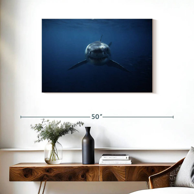 Brampt Shark Stalking, 24" H x 36" W