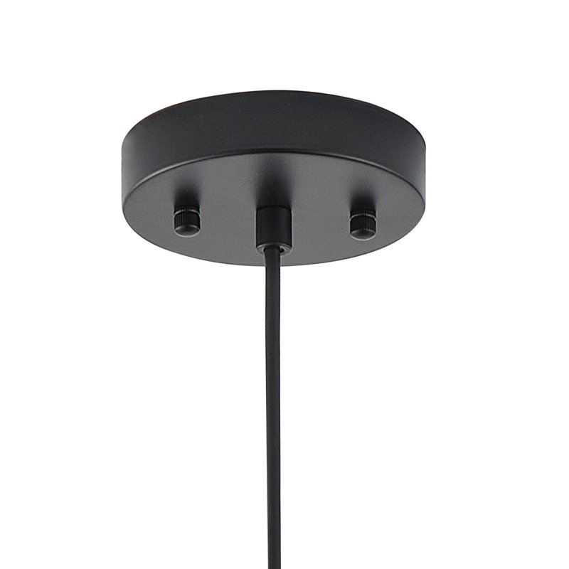 Luminaire suspendu 1 lumière en verre brun mat noir à intensité variable, Brun