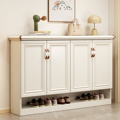 Beige Aluminum Shoe Storage