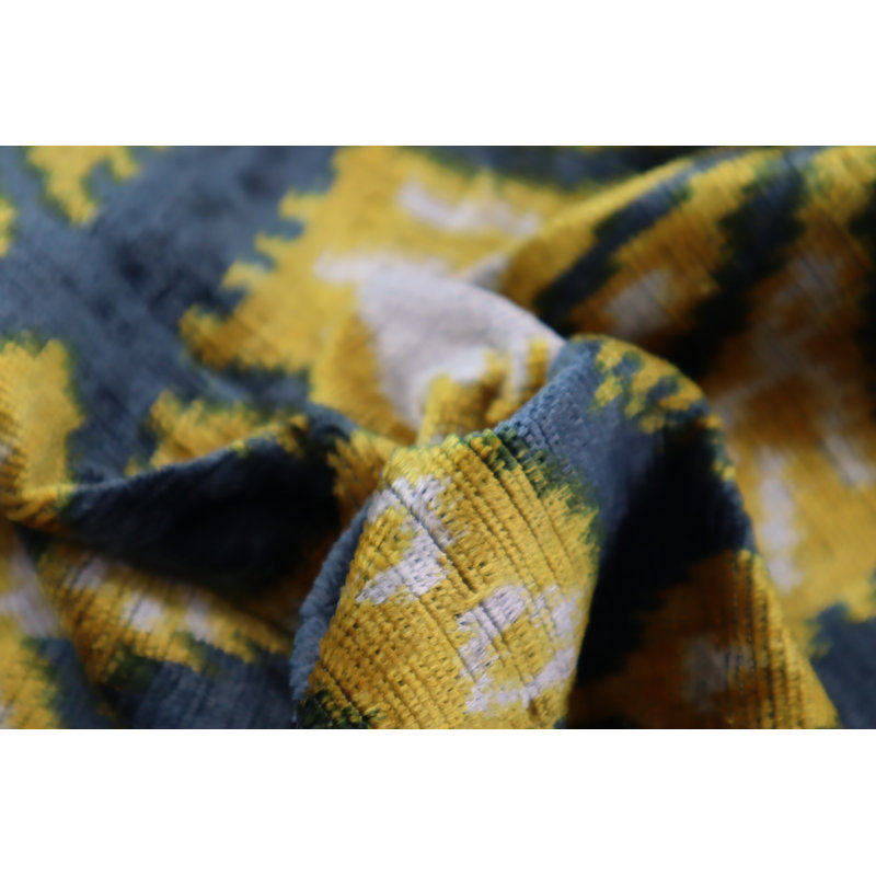 Velvet Geometric Lumbar Pillow Cover & Insert