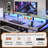Ralphio Stainless Steel Computer Desk with Built-In Electrical Outlet