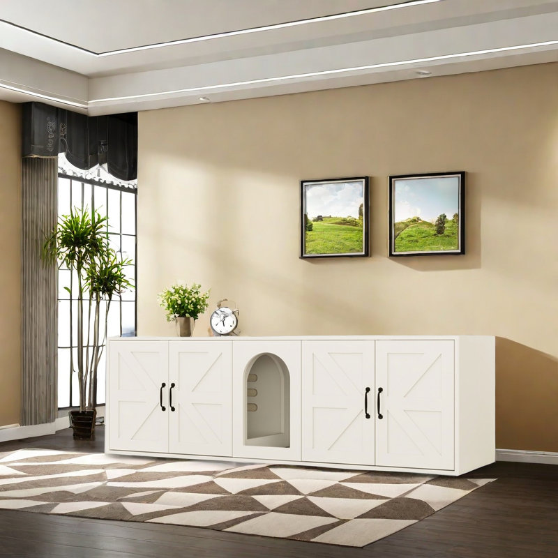 Litter Box Enclosure For 2 Cats