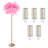 61'' LED Brass Feather Floor Lamp With Outlet-631651626
