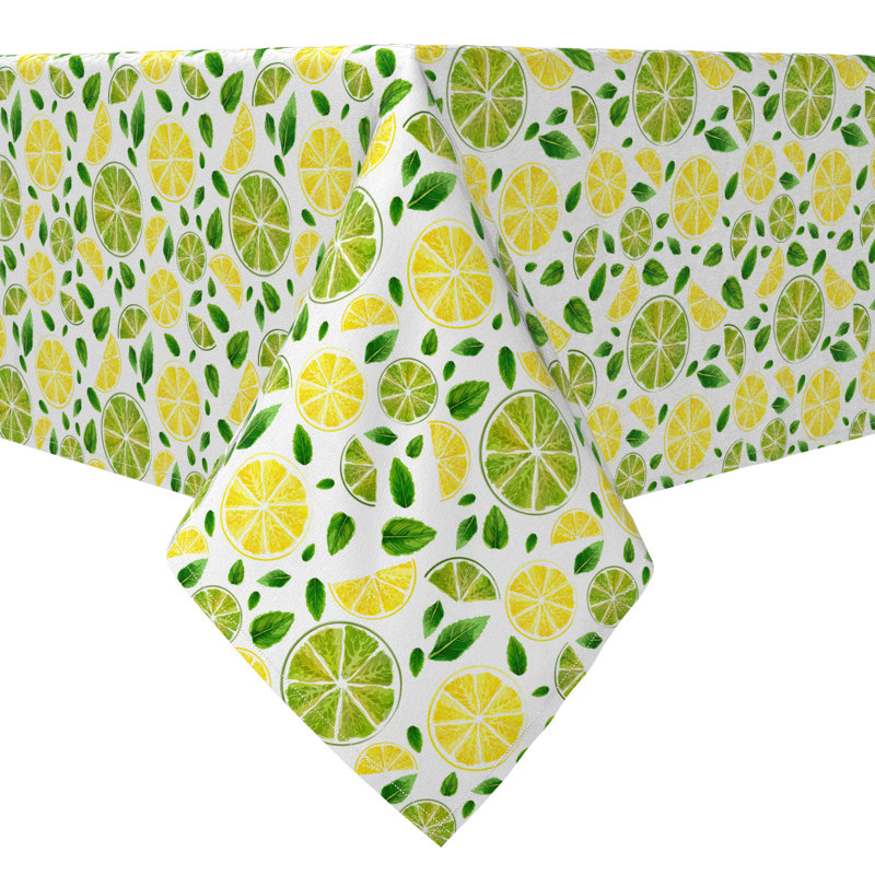 Fabric Textile Products, Inc. Rectangular Tablecloth, 100% Cotton, 60X84", Citrus Summer