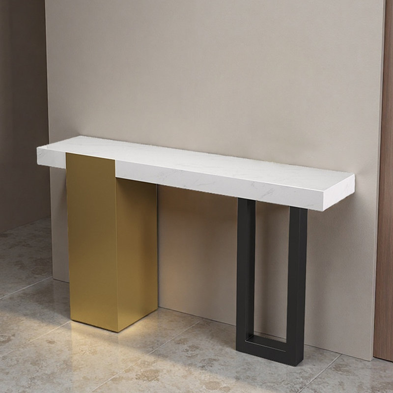 Console artistique de luxe, H 33,5 po x l 47,2 po x P 13,8 po, Blanc