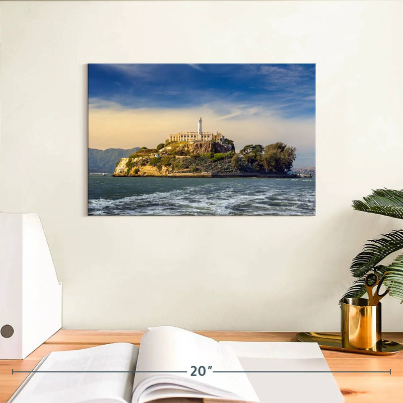 L'île d'Alcatraz, H 8 po x l 12 po