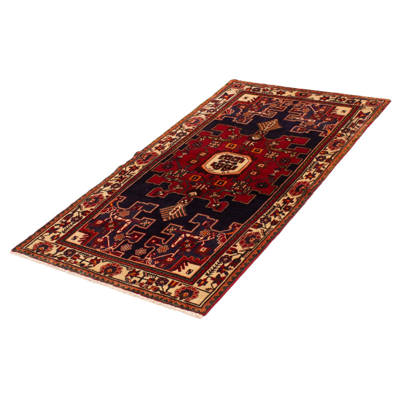 Tapis bleu marine Anatolian Vintage 3 pi 9 po x 6 pi 11 po