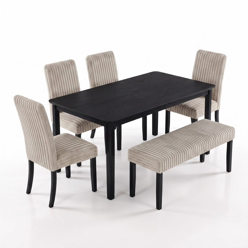Celine 6-Piece Dining Set, Beige clair