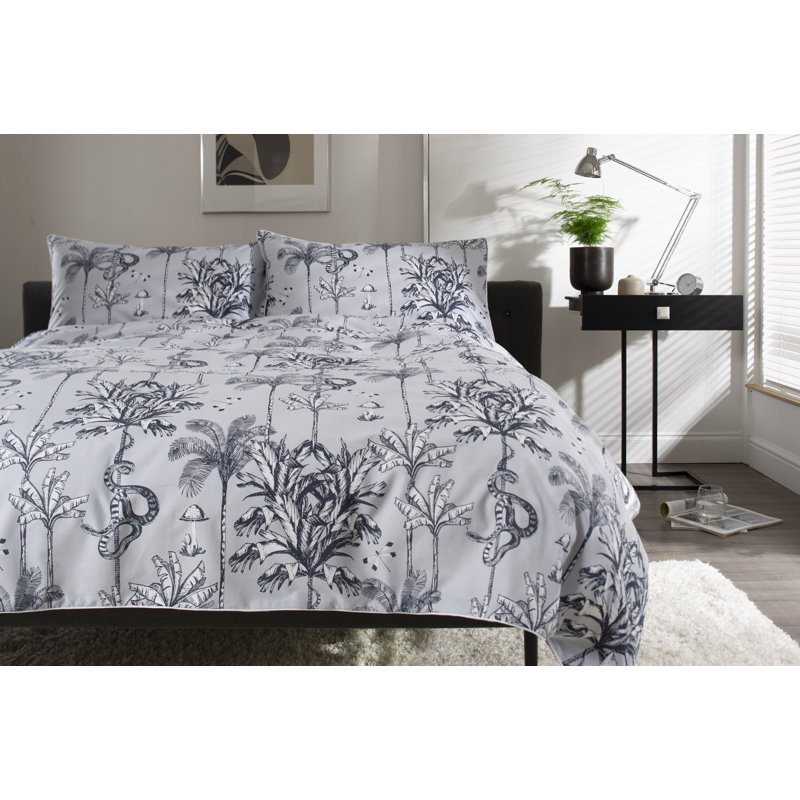 Cotton Floral Duvet Cover Set with Pillowcases, Single - 1 Standard Pillowcase