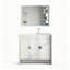 Meuble-lavabo moderne en aluminium minimaliste avec lavabo en céramique intégré