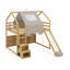 Lit mezzanine double avec tente