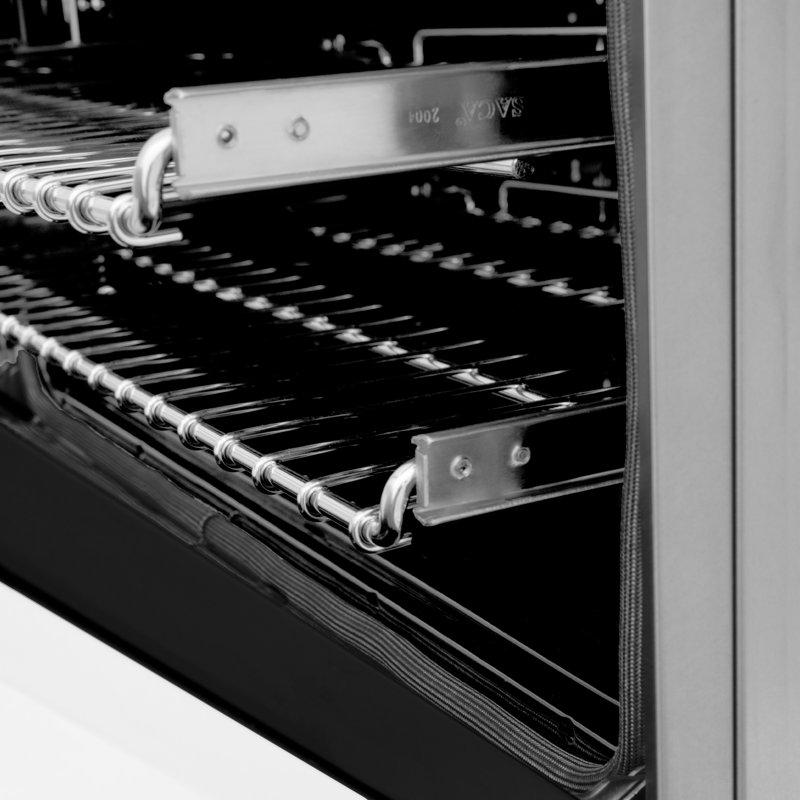 ZLINE Autograph 60" Legacy Dual Fuel Range w/ 9 Burners, Matte Black/Stainless Steel/White Matte