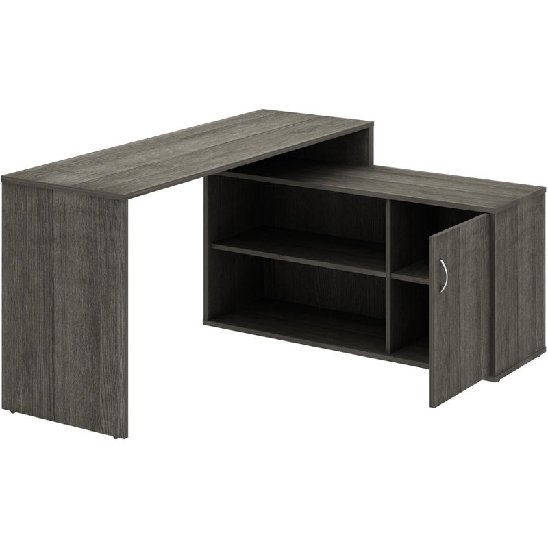 Bureau en L réversible Lys, Gris anthracite patiné