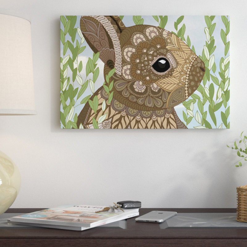« baby lapin », art sur toile, H 12 po x l 18 po x P 1,5 po