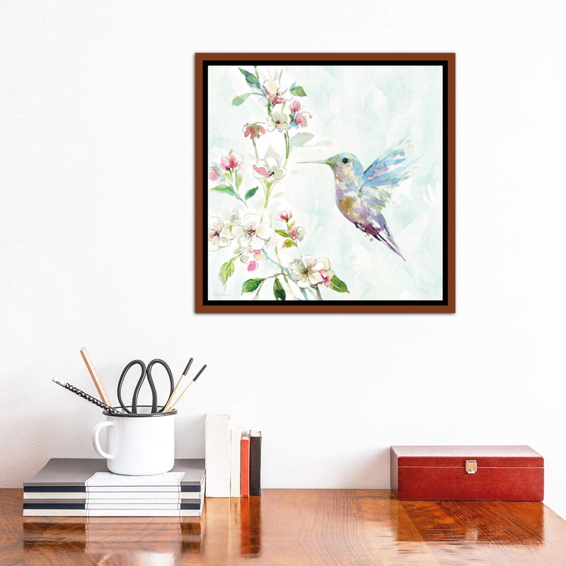 Hummingbird II par Carol Robinson - reproduction d'art, H 18 po x l 18 po x P 1,5 po, Toile avec cadre en bois classique