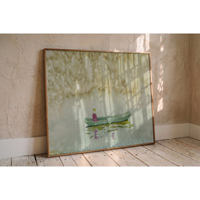 Quiet Boat Reflection Print by Other Artist