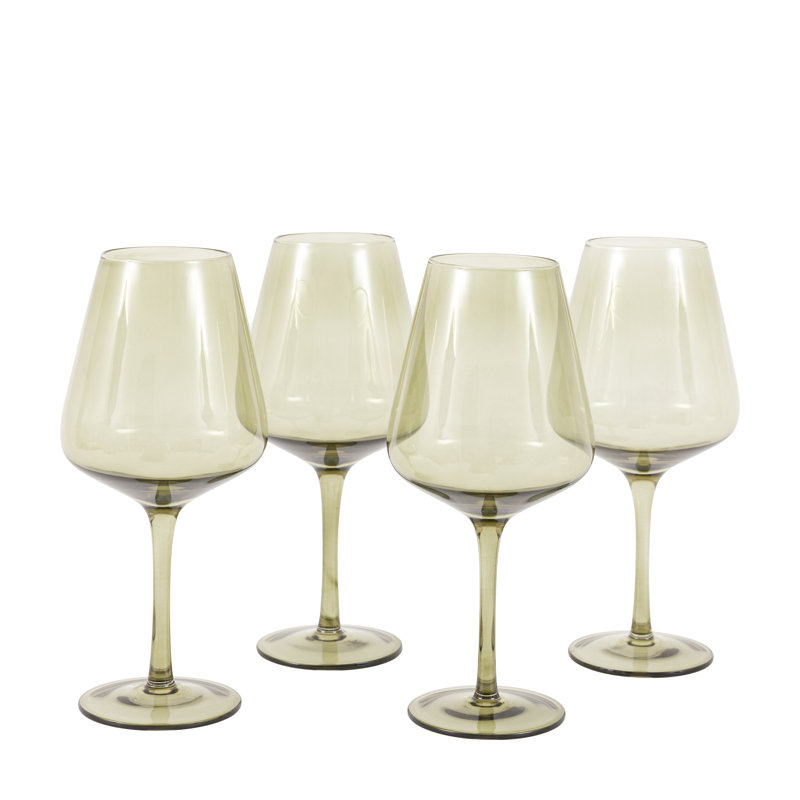 Wine Glass (4pk) 94x94x210mm, Green