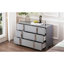 Commode élégante avec poignée en métal, armoire de rangement à miroir avec 6 tiroirs