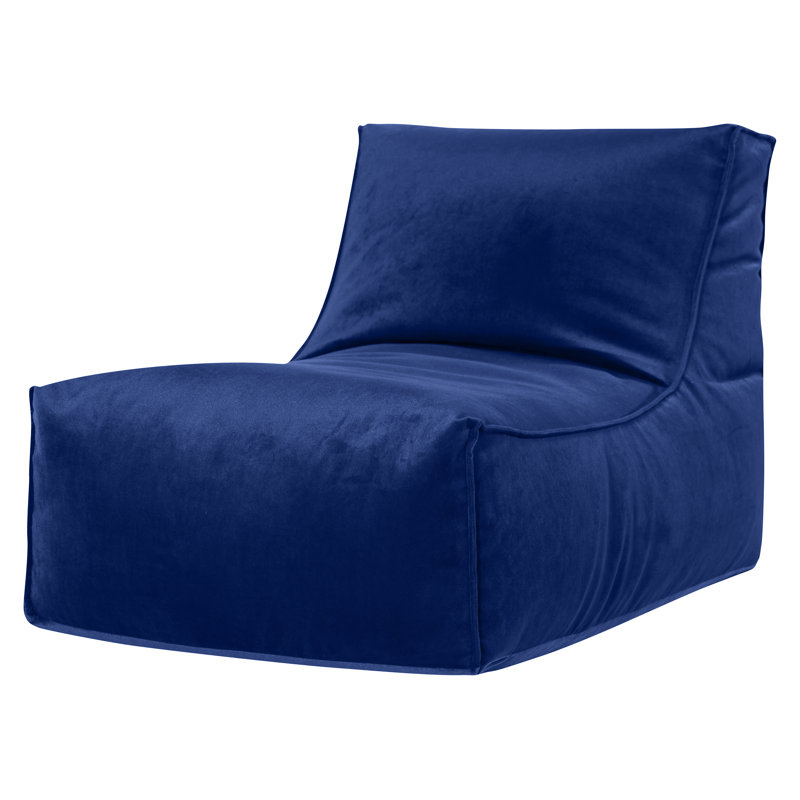 Grand fauteuil à billes Gouchee Home Rock, Velours bleu indigo