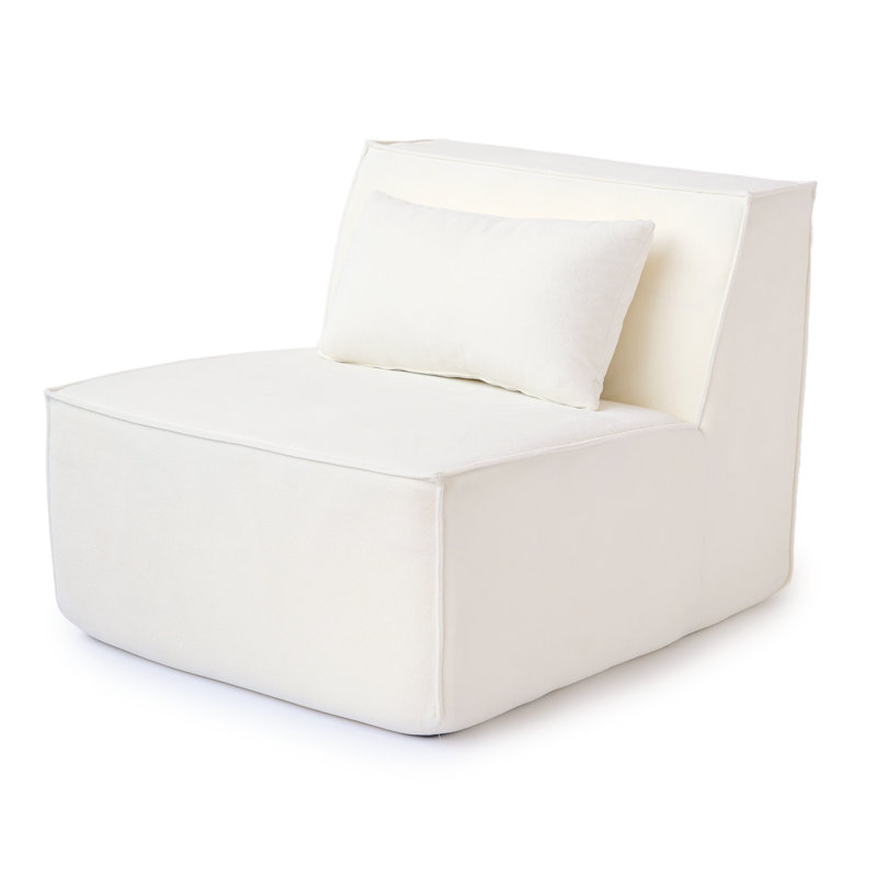 Chaise simple (côté moyen), Beige