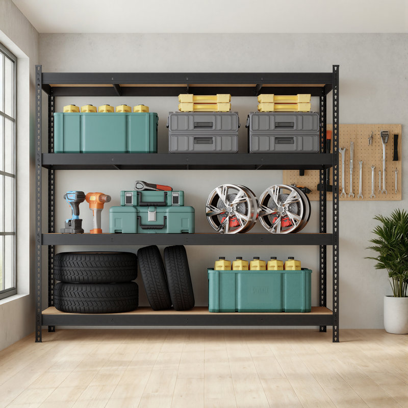 Steel Storage Rack, 183 cm H x 240 cm W x 60 cm D