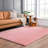 Libero Solid Shag Pink Area Rug-815606489