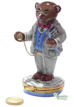 LIMOGES BOX: The Wall Street Bear