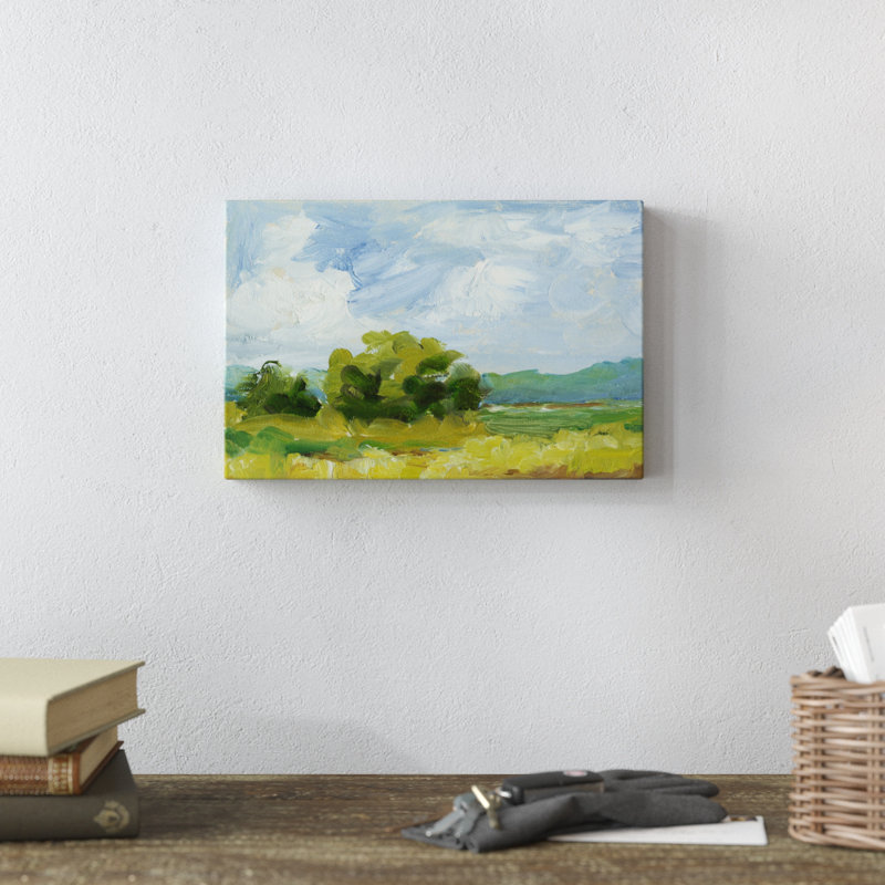 Field Color Study I by Ethan Harper - Painting Print, Wrapped Canvas, 20cm H x 30cm W