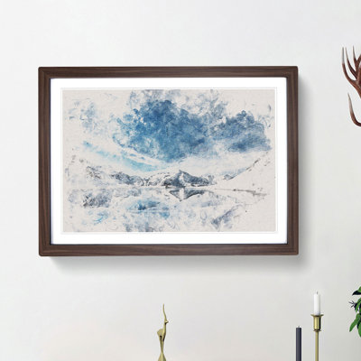 Winter Mountain Reflection - Wall Art