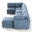Canapé d'angle modulaire de 129 po avec pouf, canapé 6 places en chenille-1535220356