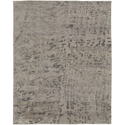 Wyman Transitional Abstract, Ivory/Gray Area Rug