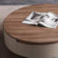 Table de salon ronde en bois massif