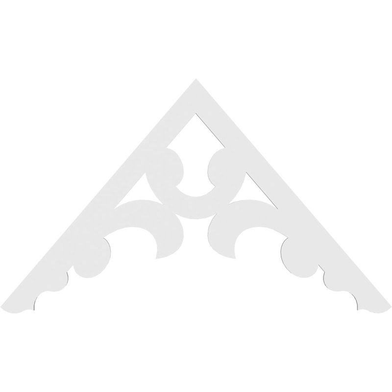 Vienna Architectural Grade PVC Gable, 48" x 28" x 1", 14/12, Urethane