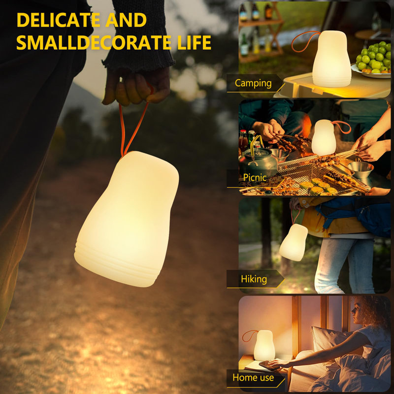 Portable Outdoor Table Lamp LED Camping Lantern Light Rechargeable