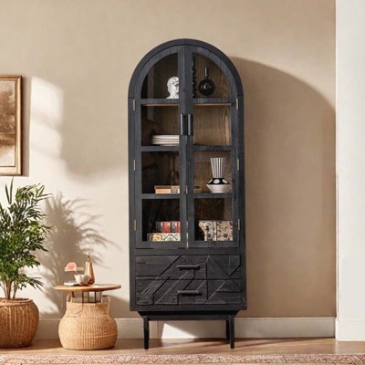 Arch relief bookcase