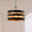 Lustre cylindrique à cinq lumières avec abat-jour