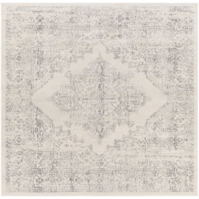 Tapis gris tissé à la machine Gaith