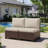 2-Person Armless Outdoor Seating Group With Cushions-569656752