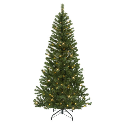 6' Pre-Lit Canadian Spruce Artificial Christmas Tree