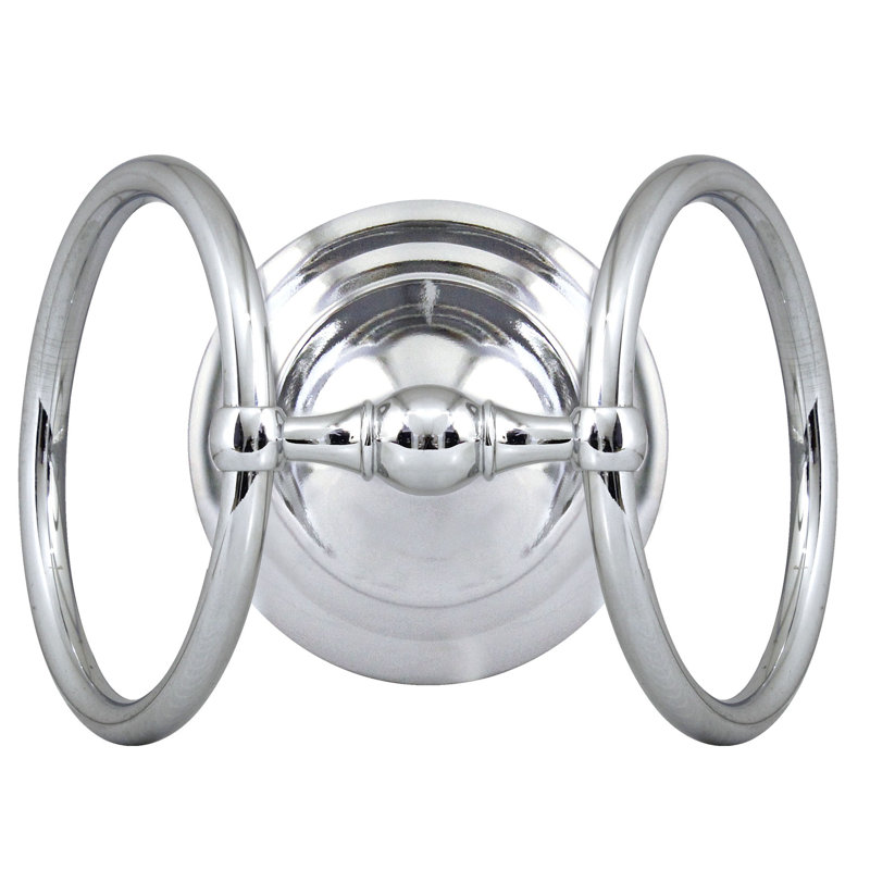 17" Polished Chrome Double Freestanding Hand Towel Ring
