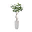 Arbre à fleurs 84,3 po artificiel en forme d'arbre à pain beige en fibre de pierre beige parfait pour l'intérieur et l'extérieur