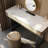 Modern Makeup Vanity With Stool