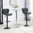 Swivel Upholstered Adjustable Height Counter Stool with Metal Frame-538647824